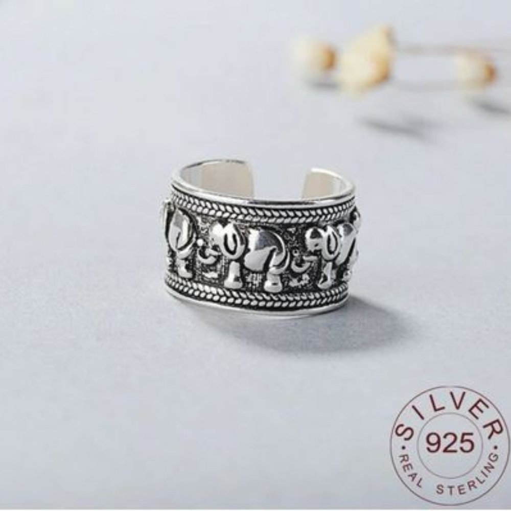 925 Sterling Silver Vintage Animal Elephant